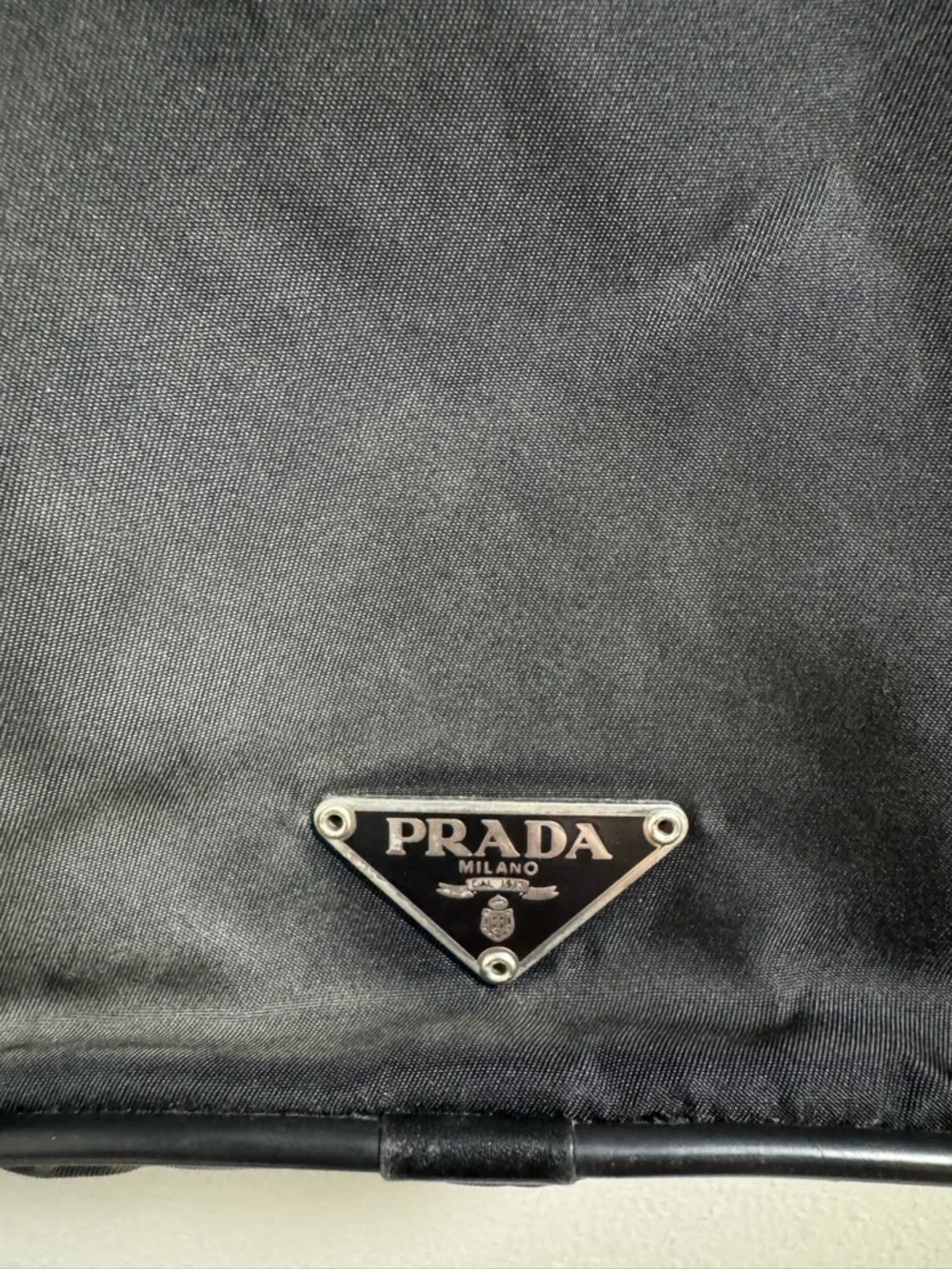 Authentic Prada Nero Tessuto Plate Crossbody - Picture 2 of 12